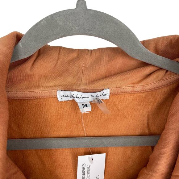 Young Fabulous & Broke Tie Dye Hoodie Sweatershirt Medium Orange Pink Yellow NWT - Picture 4 of 6